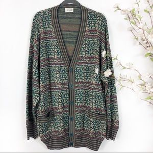 Missoni Sport Men’s Green Button Cardigan Sz 54